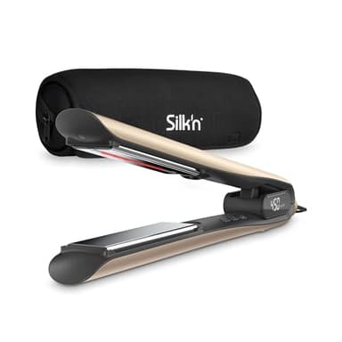 Silk’n 2-in-1 Hair Straightener and Curling Iron - SilkyStraight - Flat Iron with 12 Adjustable Heat Settings - Smooth Styling, Fast Heating and Frizz Control - Travel-Friendly with Dual voltage - Image 1