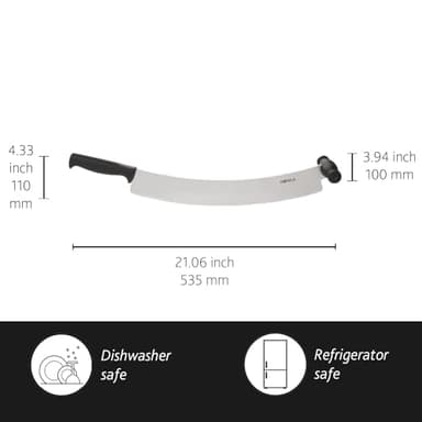 Boska Professional Cheese Knife Large - Cheese cutter for cheese wheels - 380 mm - Double handled - Easy to clean - Image 4