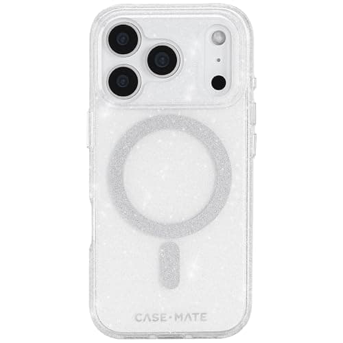 Case-Mate iPhone 17 Pro Case [Compatible with MagSafe] - Stylish Sparkly Phone Case with 12ft Drop Protection - Premium Magnetic Cover for iPhone 17 Pro - Twinkle Stardust - Image 1