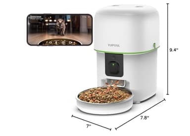 Automatic Cat Feeder with Camera - 5G WiFi Auto Cat Food Dispenser, 1080P HD Video with Night Vision, 1-15 Meals, 1-99 Portions, 2-Way Audio, Keeps Food Fresh, Timed Pet Feeder Also for Dogs - Image 8