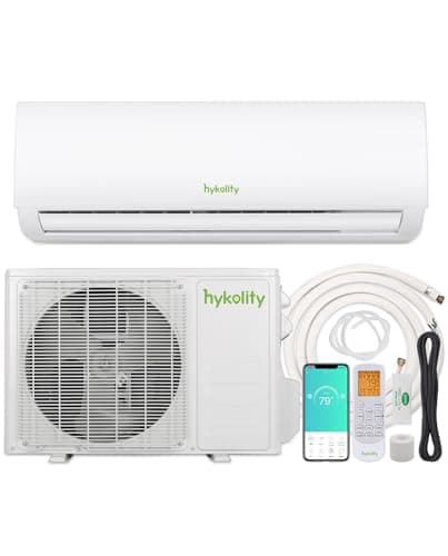 Wifi Enabled 9,000 BTU Mini Split Air Conditioner & Heater, 19 SEER2 115V Split AC Unit Ductless Inverter System with Heat Pump, Installation Kits - Cools Rooms up to 450 Sq.Ft - Image 1