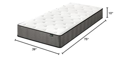 ZINUS 10 Inch True Support Hybrid Mattress [New Version], Twin, Fiberglass Free, Medium Feel, Motion Isolation, Certified Safe Foams & Fabric, Mattress in A Box - Image 2
