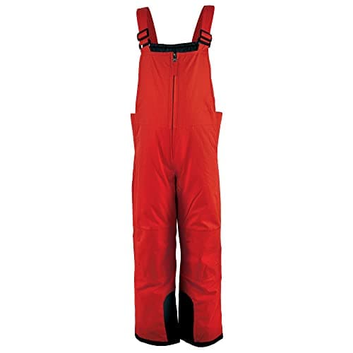 Hudson Baby Unisex Snow Bib Overalls, Solid Red, 2 Toddler - Image 1