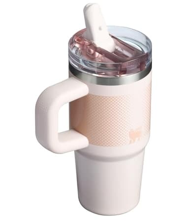 Stanley Quencher ProTour Flip Straw Tumbler with Leakproof Lid 14 oz | Built-In Straw and Handle | Cup Holder Compatible for Travel | Insulated Stainless Steel Cup | BPA-Free | Rose Quartz Fade - Image 3