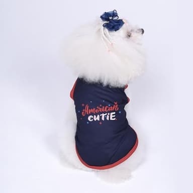 CuteBone Soft 4th of July Dog Shirt Lightweight Small Puppy T-Shirts Pet Clothes Breathable Tee Vest Stretchy Outfit Cat Apparel BX12L-D - Image 2