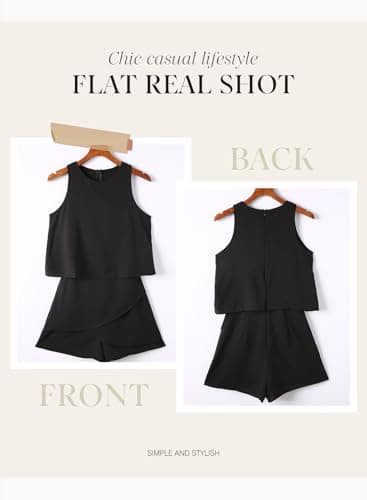 Dokotoo Womens Ladies Cute 2025 Elegant Spring Summer Casual Sexy Halter O Neck Ruffle Chiffon Sleeveless One Piece Short Rompers and Jumpsuits for Women Casual,Black Large - Image 4