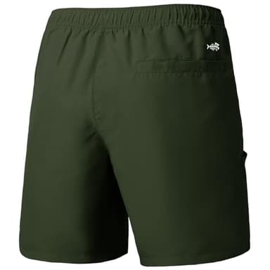 BASSDASH Men's 8''Fishing Water Shorts Quick Dry UPF 50+ Lightweight Cargo Hiking Kayaking Casual Bottom Army Green - Image 2