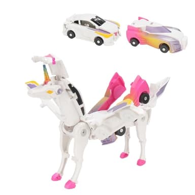 SOYUOI Ultimate Transforming Unicorn Car Toy - Collision to Magical Unicorns!2Pcs Transforming Car-Robot for Kids, Automatic Deformation of Magnetic Connections. Suitable for Boys and Girls Birthday - Image 8