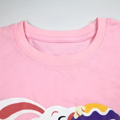 Baby Girl Bunny Shirts Toddler Easter Day T-Shirt Short Sleeve Rabbit Outfit Kids Easter Eggs Tee Top 2T - Image 6