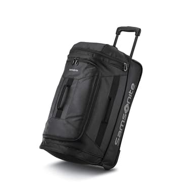 Samsonite Andante 2 Wheeled Duffel Bag – 22-Inch Durable Rolling Luggage with Inline Skate Wheels, Push-Button Handle & Spacious Compartments – Travel-Friendly and Lightweight - All Black - Image 4