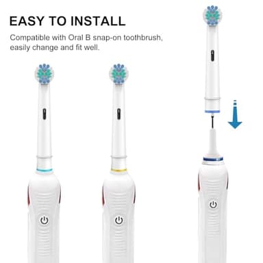 SetSail Toothbrush Heads for Oral B, 8 Pack Professional Electric Toothbrush Replacement Heads Medium Soft Dupont Bristles Replacement Toothbrush Heads Precision Clean Brush Heads Refills - Image 5
