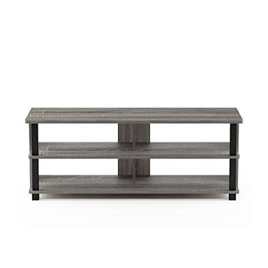 Furinno Sully 3-Tier Stand for TV Up to 48 Inch, French Oak Grey/Black - Image 4