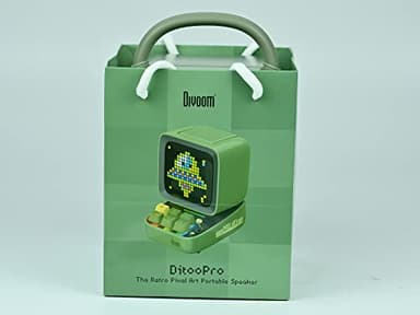 Divoom Ditoo Pro Programmable Pixel Art LED-Bluetooth-Speaker Showing-Clock Emoji DIY Design for Home Wedding Party Decoration with Wireless App Control (Green) - Image 10