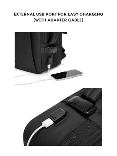 POIXM Vacuum Seal Compression Backpack Travle Backpack 60L Expandable Vacpack with USB Charging Port, Carry-On Suitcase Luggage Water-Resistant (Vacuum Pump Included) - Image 7