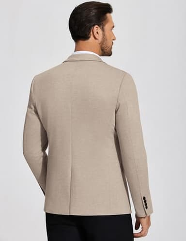 COOFANDY Men’s Casual Blazer Jacket Slim Fit Sport Coat Fashion Suit Blazer Champagne, M - Image 3