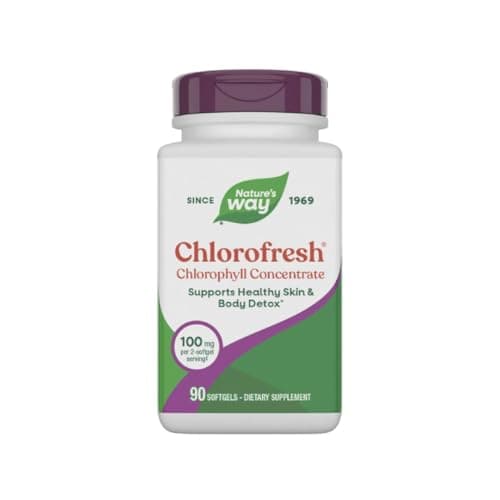 Nature’s Way Chlorofresh Chlorophyll Concentrate, Chlorophyll Supplements, Supports Detox Pathways* & Healthy Skin*, Chlorophyllin Copper Complex, Internal Deodorant*, 90 Softgels (Packaging May Vary) - Image 1