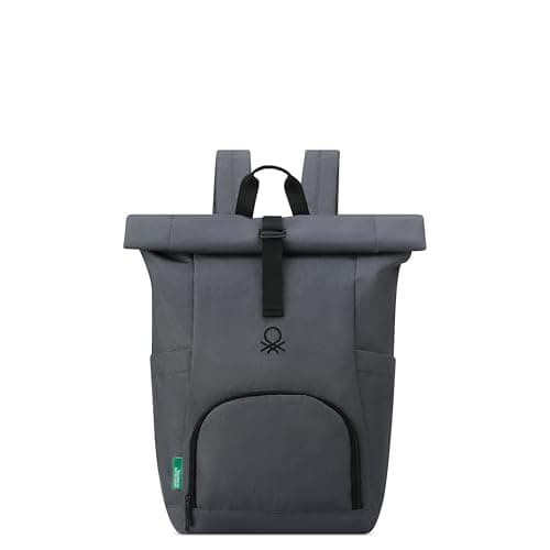 United Colors of Benetton Be Rolltop Laptop Backpack, Anthracite - Image 1