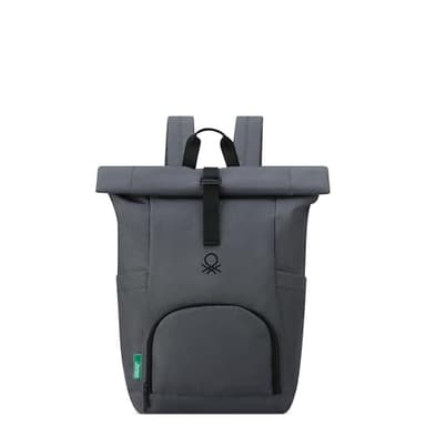 United Colors of Benetton Be Rolltop Laptop Backpack, Anthracite - Image 1