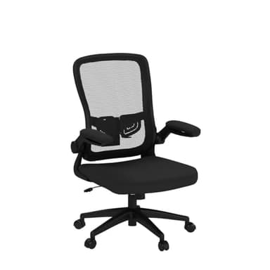FelixKing Office Chair, Ergonomic Desk Chair with Adjustable Height and Lumbar Support Swivel Lumbar Support Desk Computer Chair with Flip up Armrests for Conference Room (Black) - Image 5