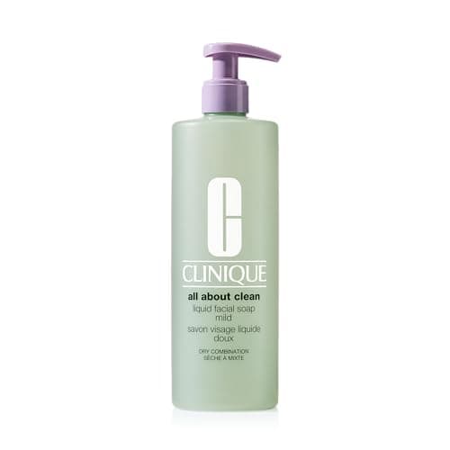 Clinique 3-Step All About Clean Liquid Gentle Facial Cleanser Soap | Face Wash For Dry Combination Skin | Type 2, 13.5 Fl Oz - Image 1