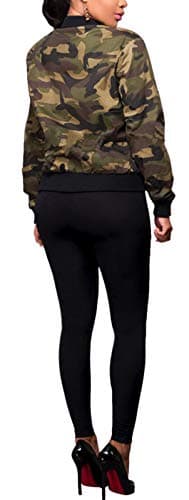 Sexycherry Faddish Military Casual Camouflage Lightweight Thin Short Jacket Coat For Women,Camouflage,X-Large - Image 3