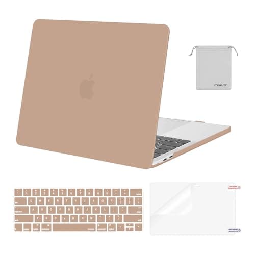 MOSISO Compatible with MacBook Pro 13 inch Case M2 2025, 2024, 2023, 2022-2016 A2338 M1 A2251 A2289 A2159 A1989 A1708 A1706, Plastic Hard Shell&Keyboard Cover&Screen Film&Storage Bag, Bronze Brown - Image 1