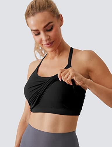 MathCat Workout Tank Tops for Women with Built in Bra, Sleeveless Gym Tops Seamless Racerback Athletic Yoga Shirts Black - Image 3