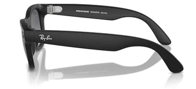 Meta Wayfarer Square Sunglasses, Matte Black/Polarized Gradient Graphite, Regular - Image 3