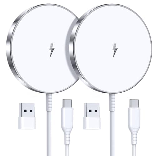 Magnetic Wireless Charger 15W Fast Mag Safe Charger for Cell Phone 16 Pro Max/16 Pro/16 Plus/16/15/14/13/12 Series 2 Pack Charging Pad for AirPods 3/2/Pro 2/Pro Mag-Safe Original Replacement - Image 1