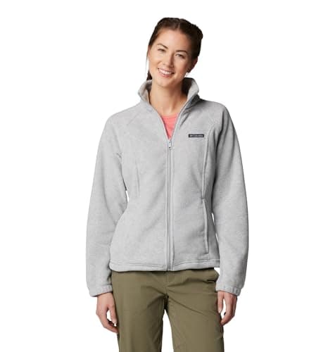 Columbia Womens Benton Springs Full Zip Fleece Jacket, Cirrus Grey Heather, 3X - Image 1