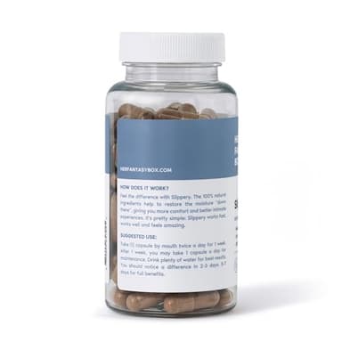 Her Fantasy Box | Slippery Box | Fast-Acting Slippery Elm Capsules for Feminine Wellness & Intimate Moisture Support – 60 Vegan Capsules - Image 3