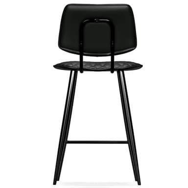 SIMPLIHOME Raya Contemporary 16 inch Counter Height Stool (Set of 2) in Black Vegan Faux Leather for The Dining Room and Kitchen - Image 6
