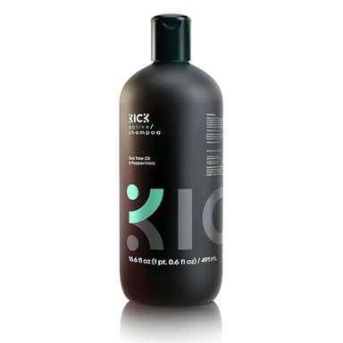 Kick Mens Shampoo - Peppermint & Tea Tree for Oil Control - Sulfate-Free, Refreshing Formula - Anti-Dandruff and Scalp Soothing - Shampoo for Oily Hair - Cruelty-Free - 16.6oz - Image 1