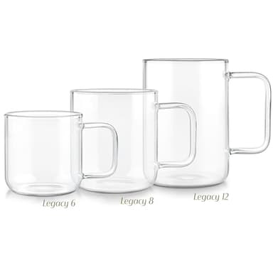 Teabloom Set of Two Premium Borosilicate Glass Cups - 6 Ounces / 180 ml - Stain-free and Microwave Safe - Image 5