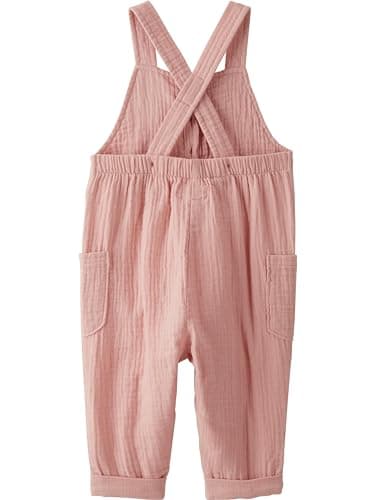 little planet by carter's unisex-baby Organic Cotton Overall Jumpsuit, Dusty Rose, 24M - Image 2