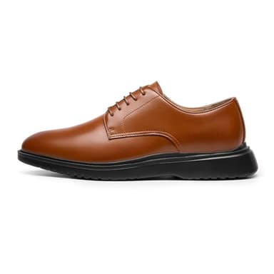 Bruno Marc Men's MaxFlex Polish Casual Dress Lace-Up Oxfords Business Formal Derby Sneakers Comfortable Fashion Shoes, Size 8, Brown, SBOX2402M - Image 2