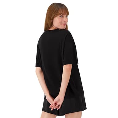 Hanes Women's Originals Supersoft Boxy T-Shirt & Sleep Shorts Set, Comfywear Lounge/Sleepwear - Image 2