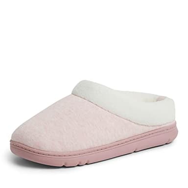 Dearfoams Women's Olive Memory Foam Sweatshirt Clog Slipper, Pale Mauve, Large - Image 1