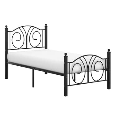VECELO Twin Size Metal Platform Bed Frame with headboard and Footboard, Heavy Duty Mattress Foundation, Steel Slat Support, No Box Spring Needed, Easy Assembly, Matte Black - Image 7