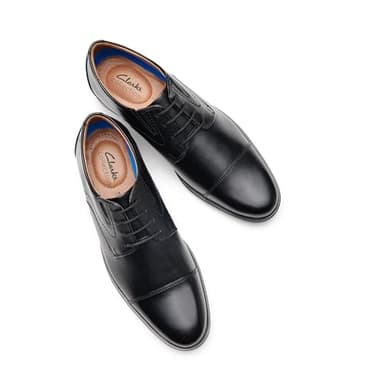 Clarks Men's Whiddon Cap Oxford, Black Leather, 7.5 - Image 8