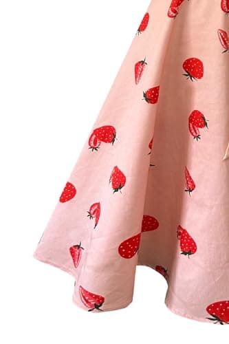 Topdress Women's Vintage Polka Audrey Dress 1950s Halter Retro Cocktail Dress Strawberry L - Image 4