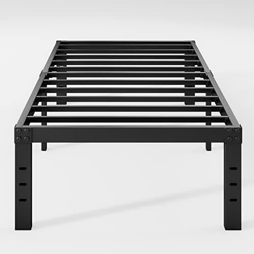 Neslime 14 Inch Twin Bed Frame No Box Spring Needed, Metal Platform Twin Size Bed Frame, Heavy Duty, Easy Assembly and Noise Free, Black - Image 1