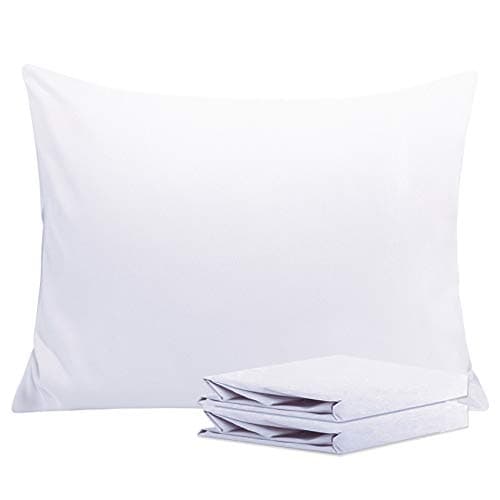 NTBAY Standard Pillowcase Set - 2 Pack Brushed Microfiber 20x26 Pillowcases - Soft, Wrinkle-Free, Fade-Resistant, Stain-Resistant, White Pillowcases with Envelope Closure - 20x26 Inches, White - Image 1