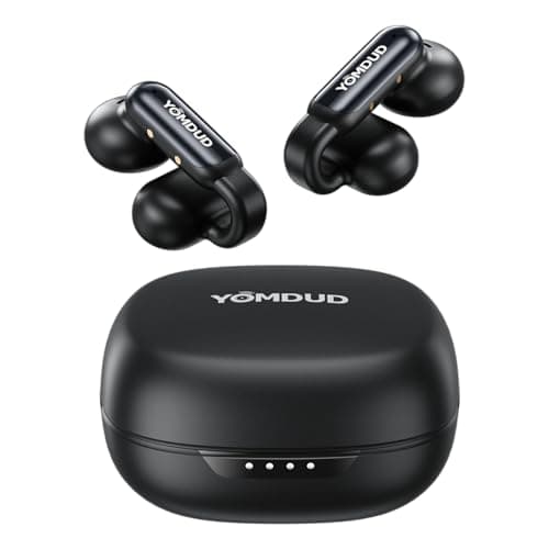 Yomdud Ultra Open Ear Earbuds Bluetooth 5.4,Wireless Clip On Earbuds Sound Quality Clear,Lightweight and Comfortable Design,Stable Fit,42 Hours of Play Time Black - Image 1