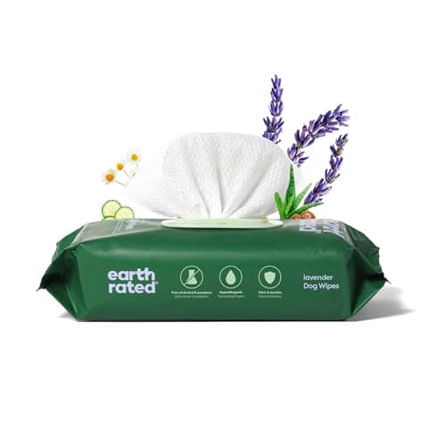 Earth Rated Dog Wipes, Hypoallergenic, Cleaning and Hydrating, for Grooming Paws, Body and Butt, Lavender Scented, 100 Count - Image 1
