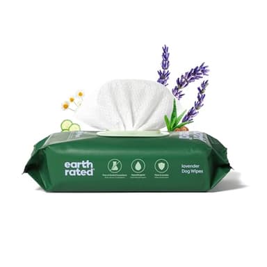 Earth Rated Dog Wipes, Hypoallergenic, Cleaning and Hydrating, for Grooming Paws, Body and Butt, Lavender Scented, 100 Count - Image 1