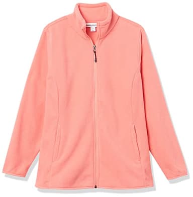 Amazon Essentials Women's Classic-Fit Full-Zip Polar Soft Fleece Jacket (Available in Plus Size), Coral Pink, Large - Image 11