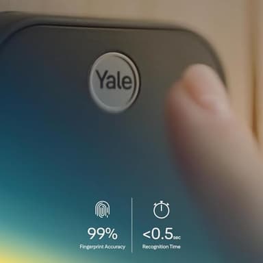 Yale Security Assure Lock 2 Touch Deadbolt, Black Suede Keyed Smart Entry Door Lock with Wi-Fi Connected Keypad and Fingerprint Scanner for Code Entry and Remote Access, YRD410-F-WF1-BSP - Image 5