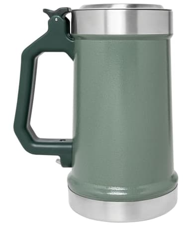 Stanley Classic Bottle Opener Beer Stein 24 oz | Flip Up Lid and Heavy Duty Handle with Built In Bottle Opener | Insulated Stainless Steel Beer Mug | BPA-Free | Hammertone Green - Image 3