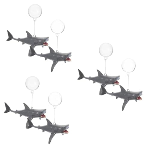 SUPVOX 6 Sets Floating Shark Aquarium Ornaments Cute Fish Tank Decorations for Underwater Landscapes PVC Fish Tank Accessories for Aquatic Environments - Image 1
